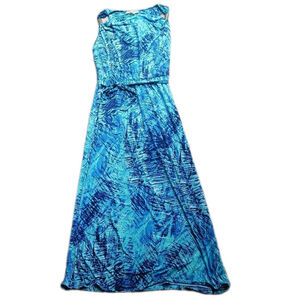 Studio West Apparel Maxi Dress Large Blue Turquoise